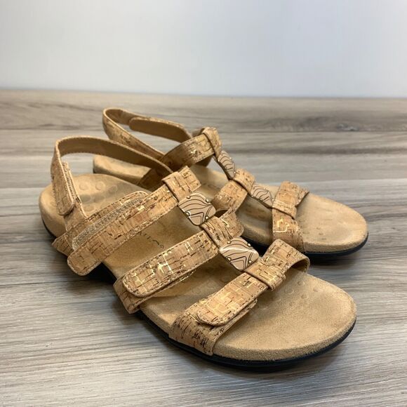 vionic Amber Adjustable Sandal Size 10 Brown Shoes strappy womens - Picture 1 of 10